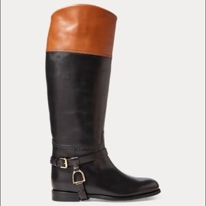 Ralph Lauren two tone riding boots 🐎